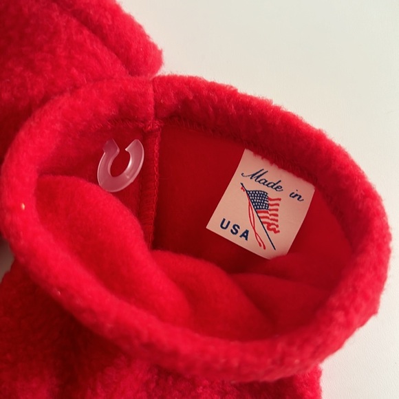 New Red Fleeces One Size NWT Fleece Republican Elephant Mittens - Picture 4 of 5